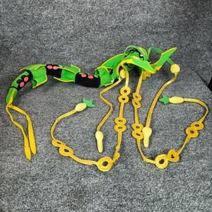 Pokemon Rayquaza Plush Long Dragon Green Yellow 2015 Pokemon Center